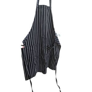 Chef works striped apron